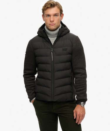Kapuzen-Strickjacke in Hybrid-Optik Image 6