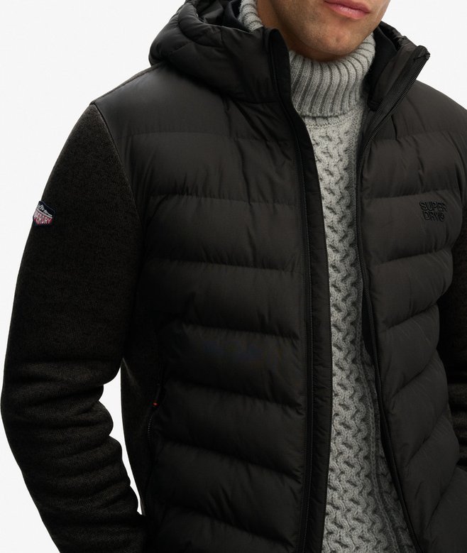 Hooded Storm Knit Hybrid Jacket