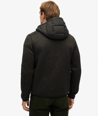 Kapuzen-Strickjacke in Hybrid-Optik Image 5