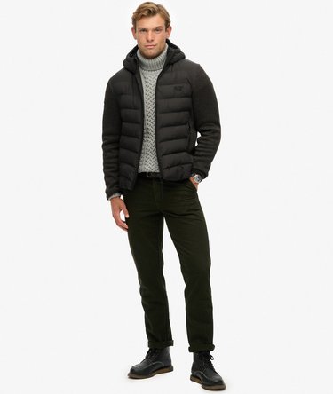 Kapuzen-Strickjacke in Hybrid-Optik Image 3