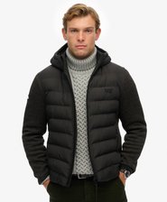 Hooded Storm Knit Hybrid Jacket