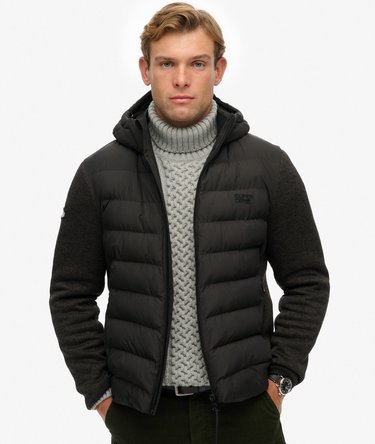 Kapuzen-Strickjacke in Hybrid-Optik Image 1
