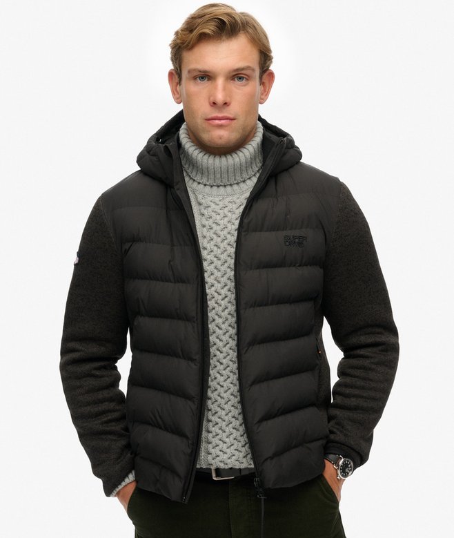 Hooded Storm Knit Hybrid Jacket