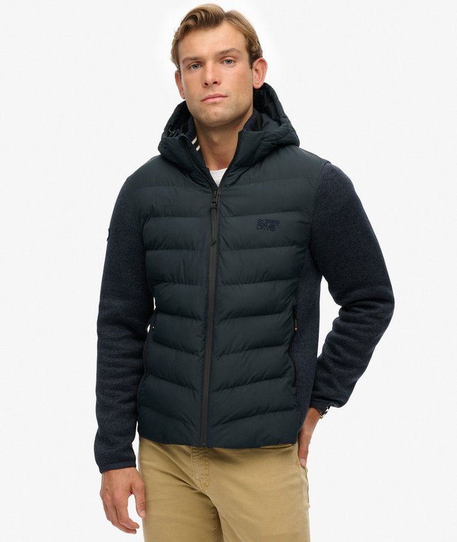 Hooded Storm Knit Hybrid Jacket