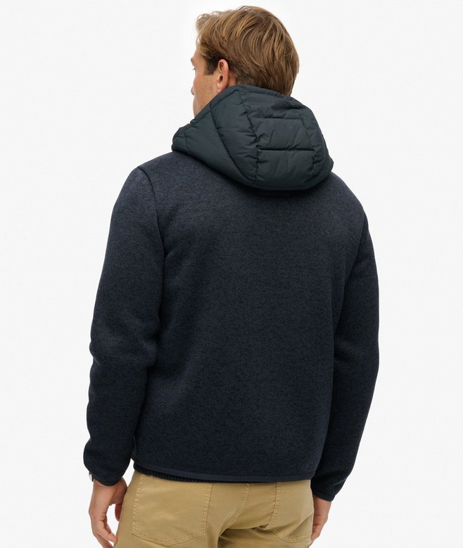 Hooded Storm Knit Hybrid Jacket