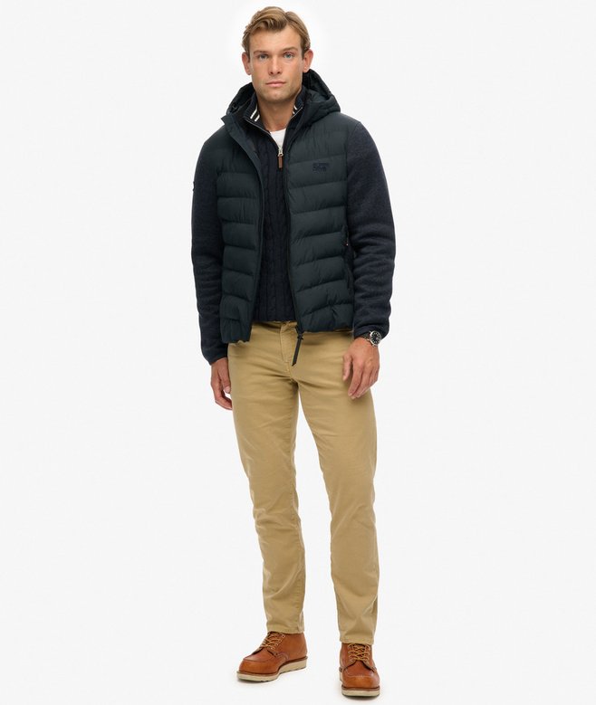 Hooded Storm Knit Hybrid Jacket