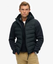 Hooded Storm Knit Hybrid Jacket