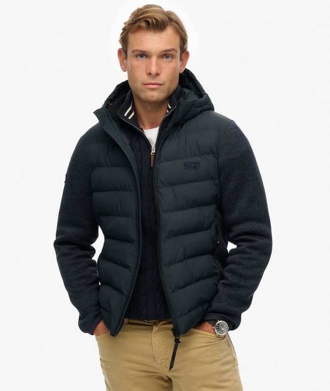 Hooded Storm Knit Hybrid Jacket