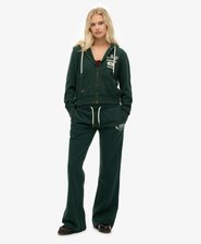 Athletic Embroidered Flare Joggers
