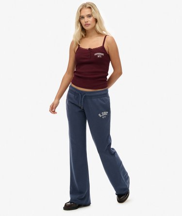 Athletic Embroidered Flare Joggers Image 3