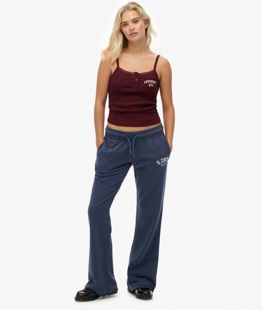 Athletic Embroidered Flare Joggers Image 1