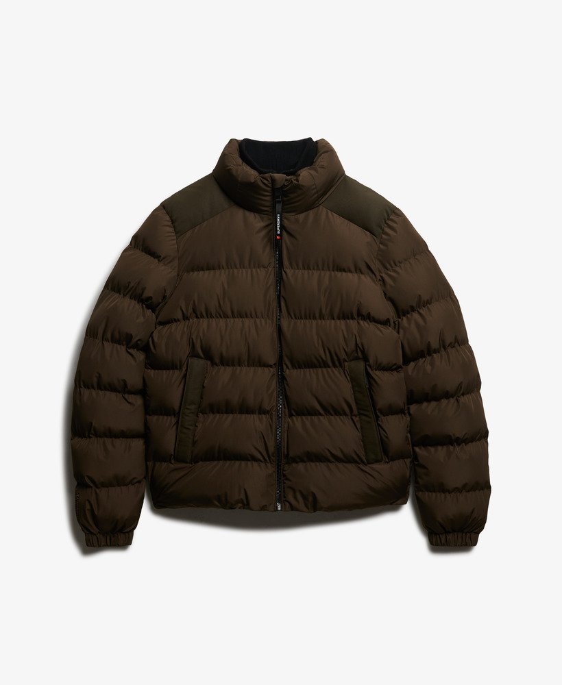 mens Sports Puffer Jacket in Slate Brown | Superdry US