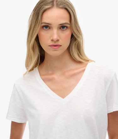 Studios slub T-shirt met borduursel Image 4
