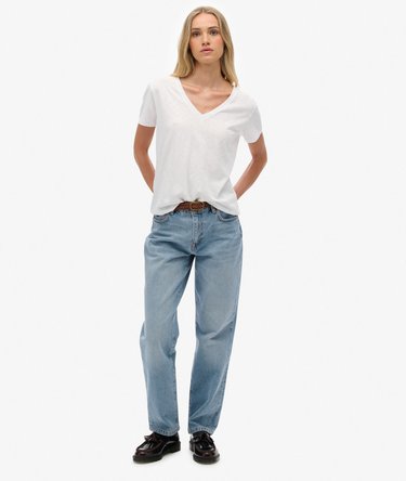 Studios slub T-shirt met borduursel Image 3