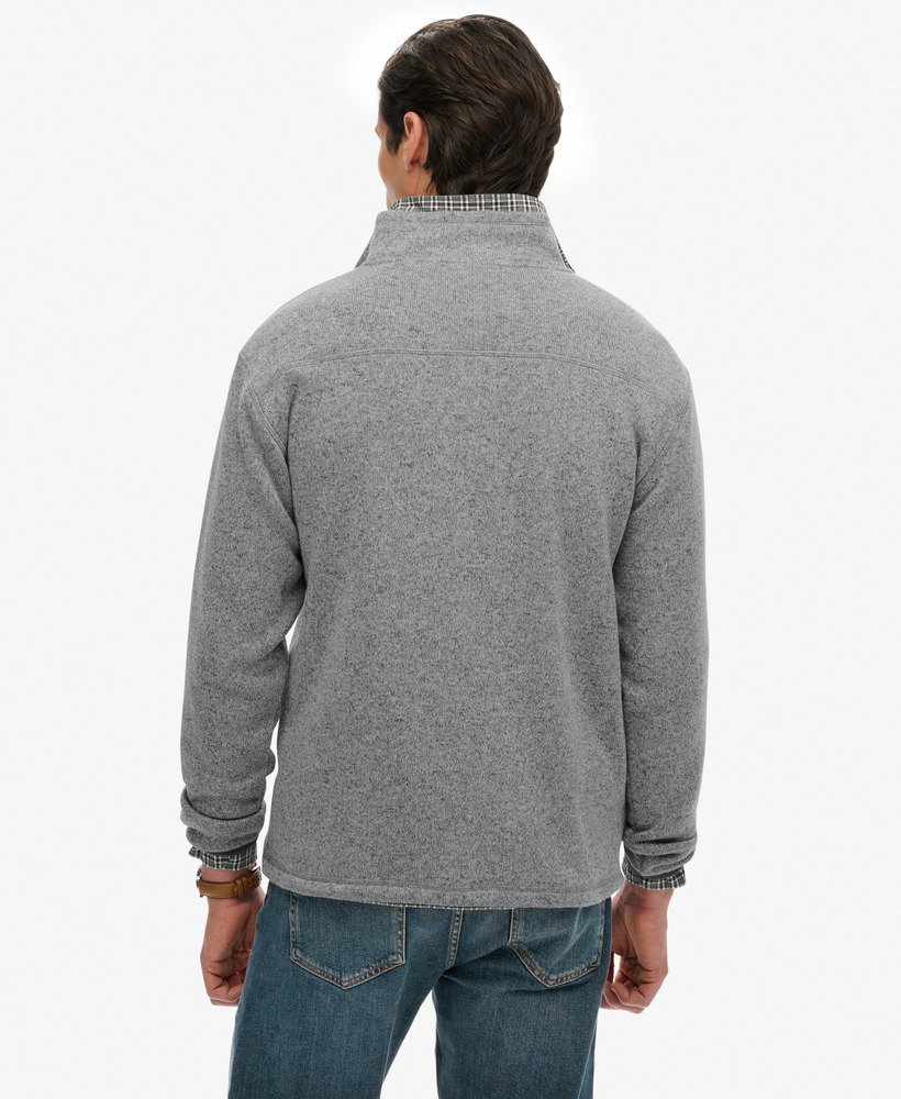 mens Storm Fleece Half Zip Jumper in STORM LIGHT GREY GRIT