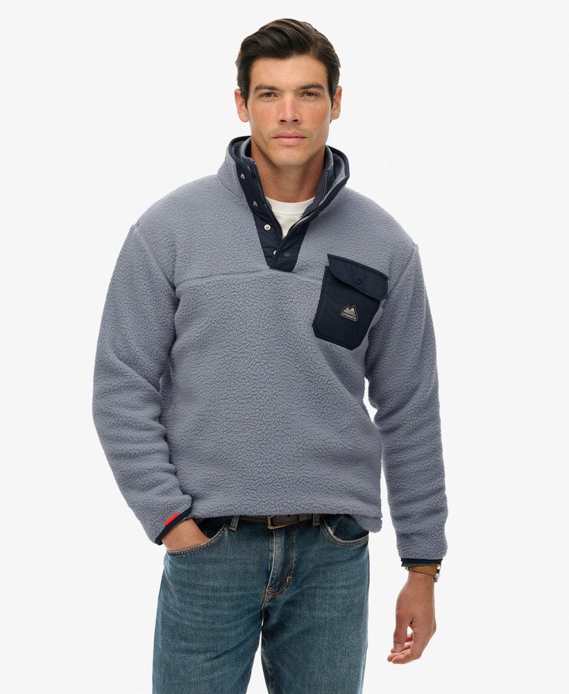 Superdry Giubbotto Imbottito Uomo Fuji Con Ricami - Nero, Piumino Invernale Caldo Con Zip E Tasche, Casual Elegante
