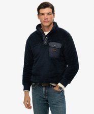 High Pile Fleece Henley Jumper
