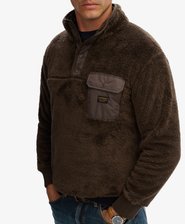 High Pile Fleece Henley Jumper