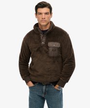 High Pile Fleece Henley Jumper