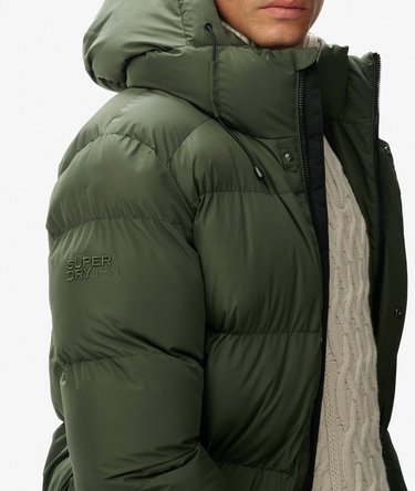 Hooded Sports Puffer Coat Image 3