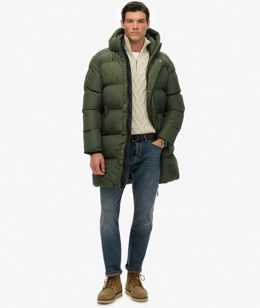 Hooded Sports Puffer Coat Image 2