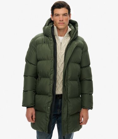 Hooded Sports Puffer Coat Image 1