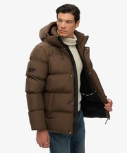 Hooded Five Baffle Sports Puffer Jacket