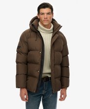 Hooded Five Baffle Sports Puffer Jacket