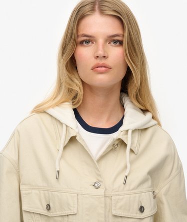 Relaxed Hooded Trucker Jacket Image 4