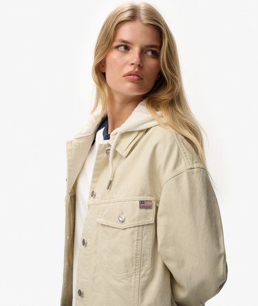 Relaxed Hooded Trucker Jacket Image 2