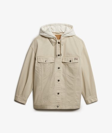 Relaxed Hooded Trucker Jacket Image 7