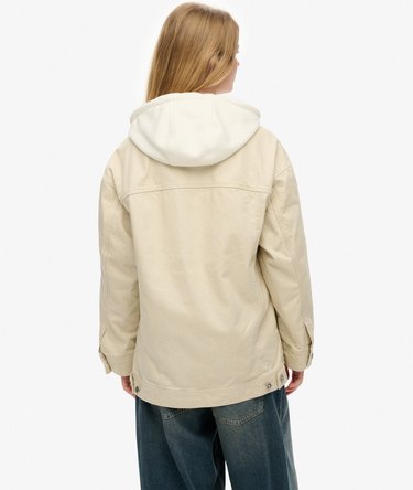 Relaxed Hooded Trucker Jacket Image 6