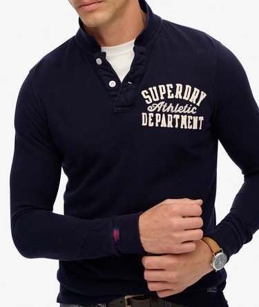 Vintage Athletic Poloshirt mit langen Ärmeln Image 2