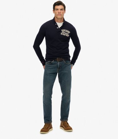 Vintage Athletic Poloshirt mit langen Ärmeln Image 3