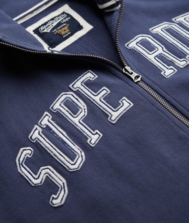 Athletic Essentials Applique Zip-Trainingsjacke in Oversize-Passform Image 6