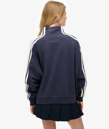 Athletic Essentials Applique Zip-Trainingsjacke in Oversize-Passform Image 5