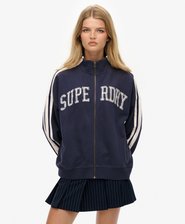 Athletic Essentials Applique Loose Zip Track Top