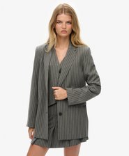 Pinstripe Boyfriend Blazer