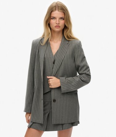 Krijtstreep Boyfriend Blazer Image 2