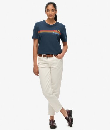 T-Shirt mit Regenbogenstreifen Image 3