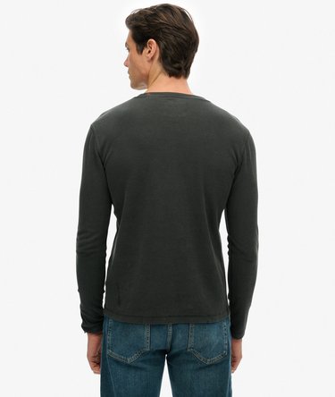Waffle Long Sleeve Half Button Top Image 5
