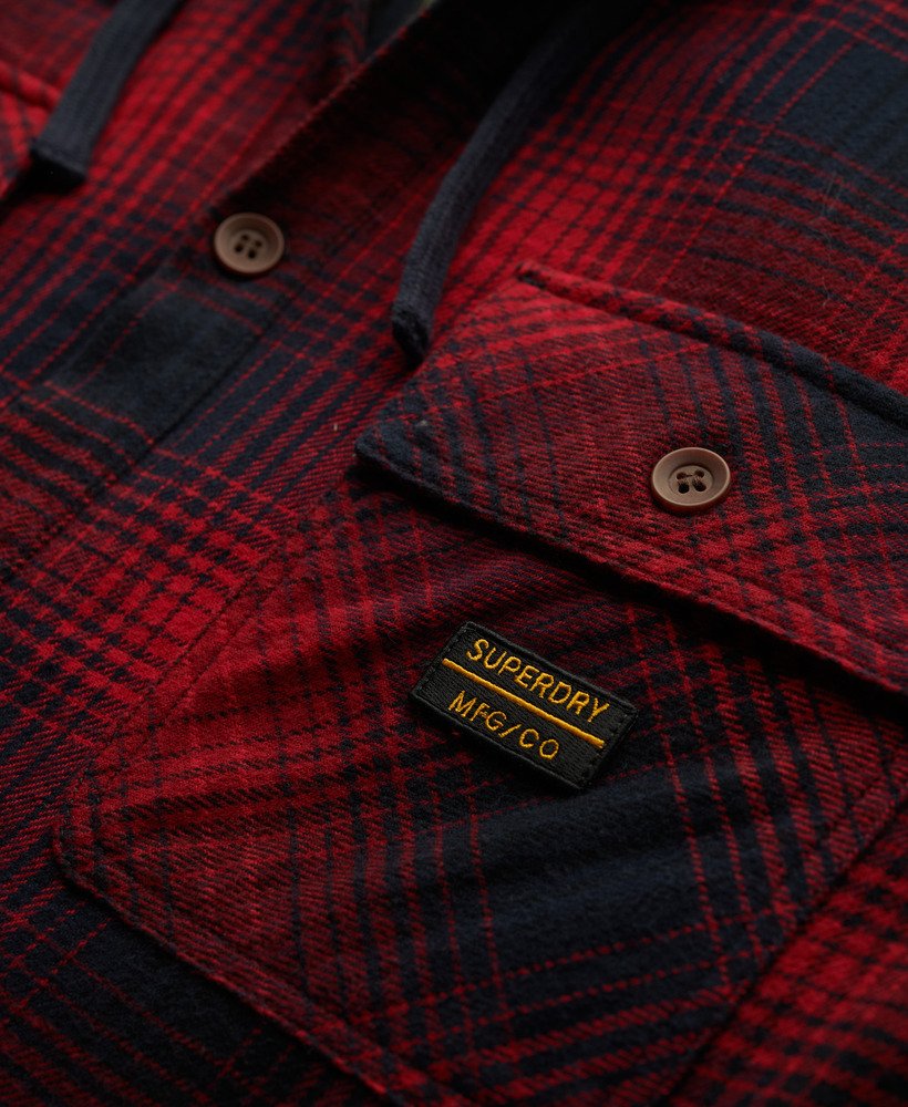 Subculture OMBRE CHECK SHIRT RED 3 SUBCULTURE WOOL CHECK SHIRT