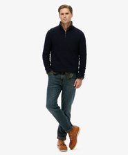 Cotton Texture Half-Zip Jumper