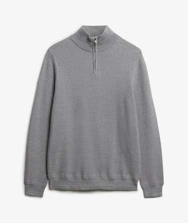 Cotton Texture Half-Zip Jumper Image 6
