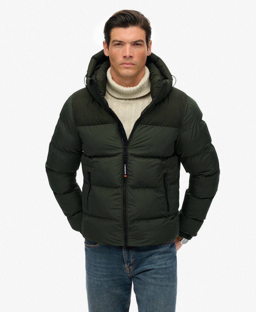 Fl Colorblock Mid Length Hooded Puffer Jacket main image 0