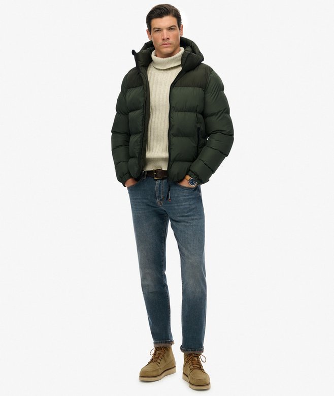 Colourblock Hooded Puffer Jacket