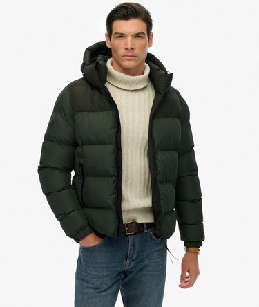 Colourblock Hooded Puffer Jacket Image 1