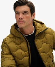 Hooded Quilted Wave Padded Jacket