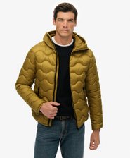 Hooded Quilted Wave Padded Jacket