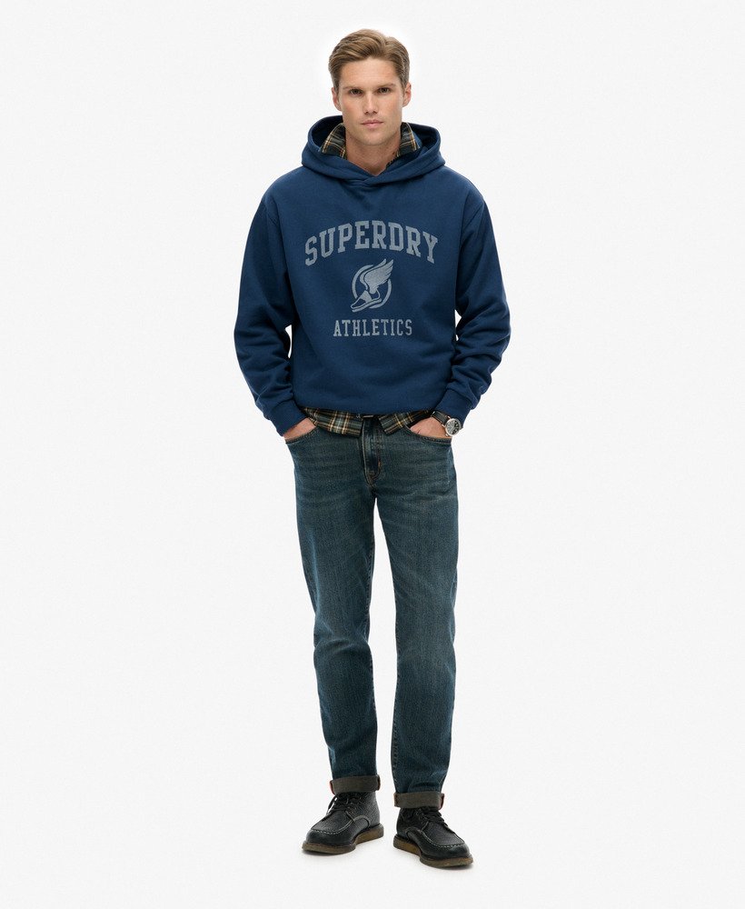 mens Vintage Athletics Oversized Hoodie in INSIGNIA BLUE | Superdry US